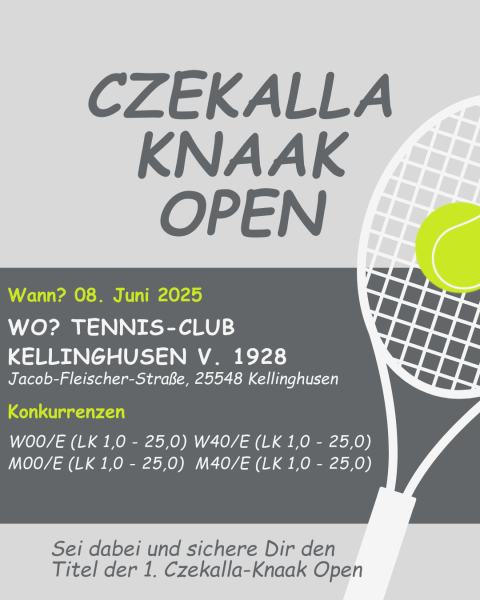 1. Czekalla-Knaak Open (Plakat)